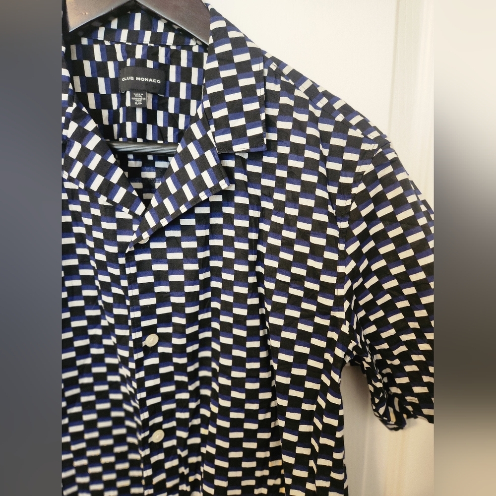 THREE Men's Club Monaco Short Sleeve Button Up Shirts Size Small - Picture 13 of 16